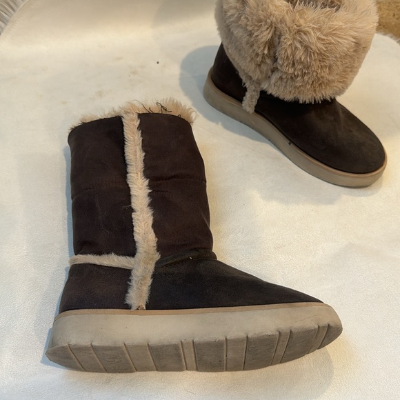 Zara fold over fur boots 30 - Picture 2 of 6